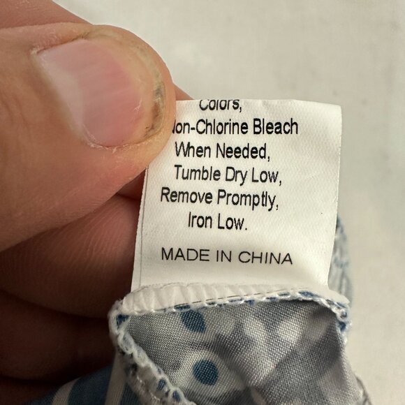 Sleeveless Tunic Tank Top Size XXL Aztec Circle Print Beige And Blue - Picture 4 of 5